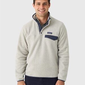 Patagonia Synchilla Light Gray/Beige Snap-T Fleece